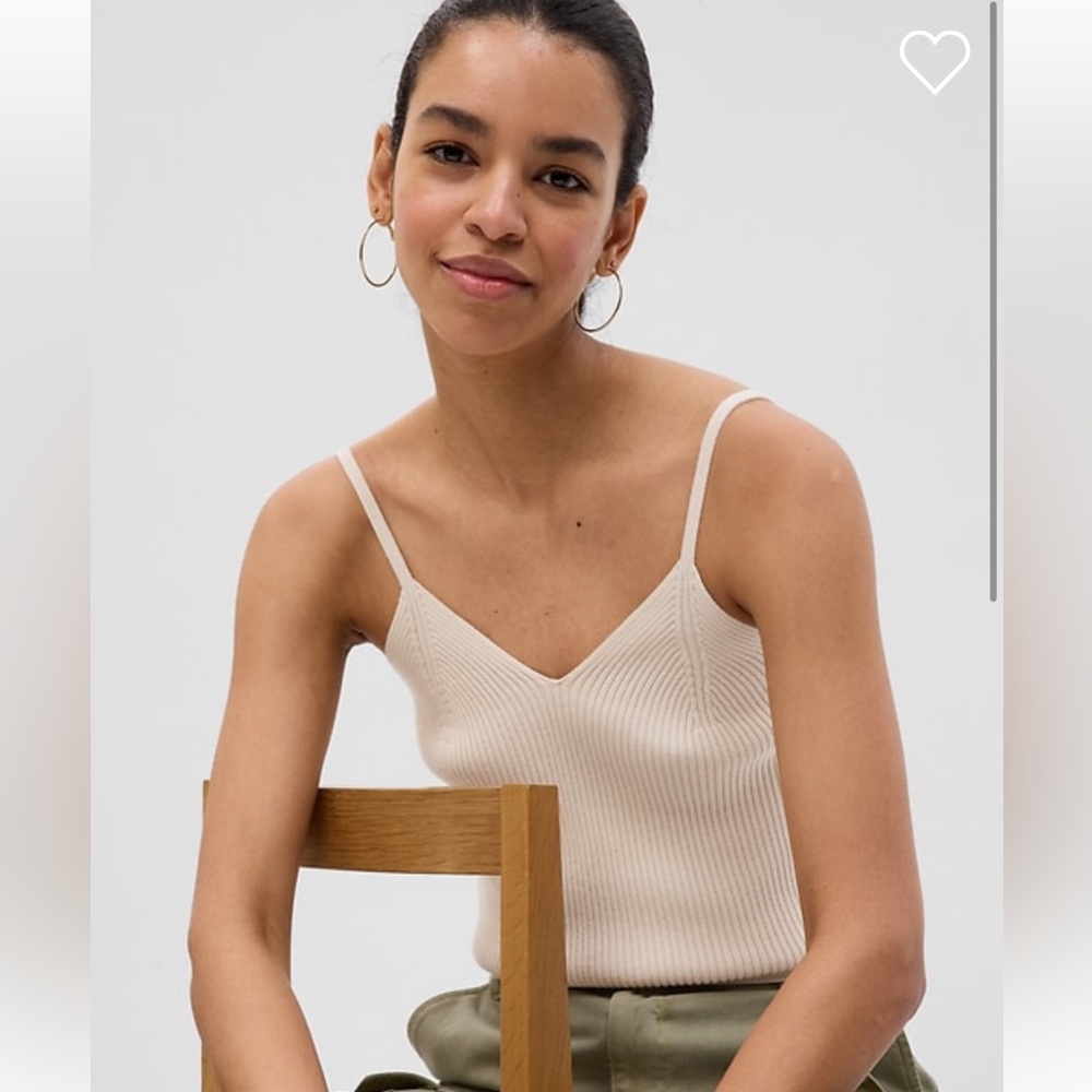 Gap Beige Ribbed Sweater Tank Top